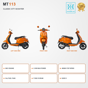 Scooter à essence <span class=keywords><strong>50cc</strong></span> <span class=keywords><strong>4</strong></span> <span class=keywords><strong>temps</strong></span> certifié EEC, Euro 5 EFI, vitesse maximale de 45 km/h, réservoir de carburant de 5,<span class=keywords><strong>4</strong></span> L, scooter rétro pour adultes - Product Image 4