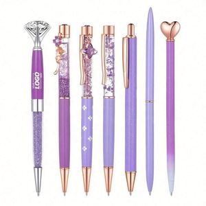 Metal Crystal Diamond Ballpoint <b>Pen</b> Set - Glitter <b>Pens</b> for Journaling, Black Ink, Cute & Fancy Gifts for Women & Girls - Product Image 1
