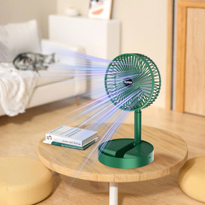Portable Mini Usb Rechargeable Folding Telescopic Table & Floor Fan Quiet Cooling for Home <b>Office</b> Dorm Outdoor Camping Ylt-tf04 - Product Image 2