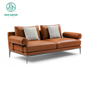 Conjunto de sofá moderno de estilo <span class=keywords><strong>italiano</strong></span>, mueble de salón en forma de L, de cuero, para villa, vestíbulo, sala de estar - Product Image 3