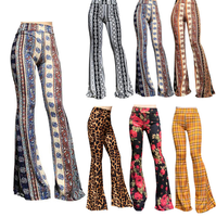 Pantalon imprimé de personnalité de la mode pour femmes, jambe large, Europe et États-Unis
