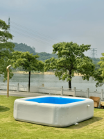 Piscine gonflable portable en PVC à prix réduit pour adultes et enfants, design pliable pour l'extérieur