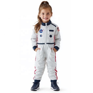 Costume d'astronaute pour filles, enfants, en polyester, pour Halloween, fête, spectacle, combinaison pour enfants - Product Image 1