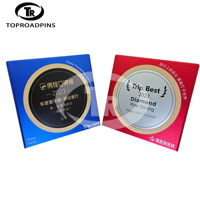 Médaille de plaque en métal personnalisée pour YouTube & Bilibili Play Button Logo Award avec impression UV et technique peinte Thème Love