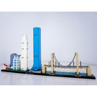 WOMA TOYS Fábrica de Juguetes, Bloques de Construcción de Plástico Personalizados al por Mayor, Arquitectura de Ciudad China, Modelo de Hong Kong, Decoración del Hogar