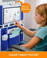 Plateau de voyage pliable personnalisé pour enfants, organiseur de siège d'avion, housse de table d'avion avec poche