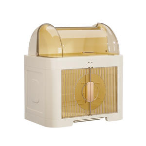 Égouttoir à vaisselle grande capacité en plastique avec couvercle anti-poussière pour rangement de cuisine - Product Image 6