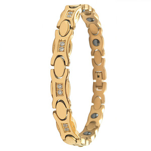 Bracelet magnétique en acier inoxydable et zircon pour femme, couleur or, bijoux de luxe <span class=keywords><strong>tendance</strong></span>, vente en gros d'usine, en stock - Product Image 3