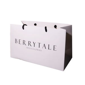 Tùy chỉnh giấy trắng mua sắm túi với thanh lịch màu đen logo in ấn mạnh mẽ tay chiều dài xoắn dây Xử lý mở đầu đóng cửa - Product Image 3