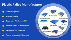 <span class=keywords><strong>Palette</strong></span> en plastique à 3 roulettes, format non standard, empilable, recyclée, à grille ouverte, 1500x1000mm, pour stockage en entrepôt - Product Image 5