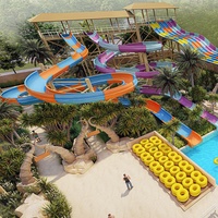 COWBOY grand équipement de glissière en spirale de toboggan aquatique adulte pour la construction de parc aquatique en fibre de verre sur mesure d'hôtels