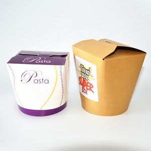 Caja Bento de cartón Kraft desechable <span class=keywords><strong>para</strong></span> comida china, sopa de fideos y pasta <span class=keywords><strong>para</strong></span> llevar, almuerzo con impresión en relieve - Product Image 3