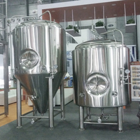 Fermenteur à bière en acier inoxydable pour brassage à domicile, fond de 500 l, 1000 l, 1 bbl, litre, avec veste de refroidissement, unité de fermentation conique pour vin, petite unité