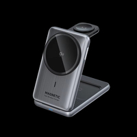 Pengisi Daya Nirkabel Cepat Magnetik 3-in-1 Lipat 25W Bersertifikasi Qi2.2 Terbaru 2026, Cangkang Logam Halus, Kompatibel dengan iPhone