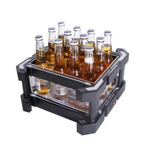 Led Illuminated Ice Bucket Rectangle Plastic Modern Design For Party Beverage Tub With 24 Bottle Capacity - Product Image 4