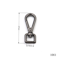 Mousqueton pivotant de luxe robuste en alliage de zinc de 47 mm avec anneau carré intérieur de 10 mm, fermoir mousqueton couleur bronze pour sangle de sac