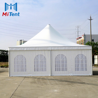 Tente de réception en aluminium imperméable Mitent pour événements en plein air, jardin, mariage, fête