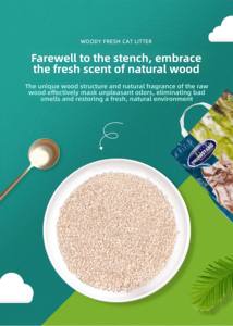 Lettiera per gatti in abete importata dalla Germania, lettiera per gatti quasi senza polvere, lettiera deodorante per gatti, lettiera vegetale deodorante <span class=keywords><strong>Meow</strong></span> 4.3kg - Product Image 4