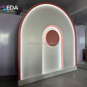 Support de toile de fond en acrylique LEDA pour événements, scène, décoration de fête, avec éclairage LED, décoration de salle pour événements - Product Image 2