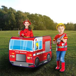Enfant en bas âge <span class=keywords><strong>pompier</strong></span> jouets enfants <span class=keywords><strong>Pop</strong></span> Up camion de pompiers tente Playhouse avec balles ensemble pour fosse à balles - Product Image 6