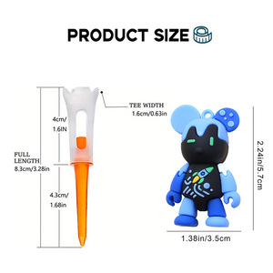 Accessoire pendentif Violent Bear pour tee de golf, best-seller transfrontalier, avec cordon anti-perte, 83 mm - Product Image 2