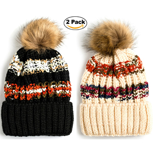 Alta calidad <span class=keywords><strong>Puff</strong></span> impresión cuadros y letras patrones diamante varios colores diseño personalizado Bobble sombrero invierno cálido gorra para Unisex - Product Image 2