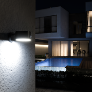 Lámpara <span class=keywords><strong>Solar</strong></span> <span class=keywords><strong>LED</strong></span> de Pared para Exteriores con Sensor de Movimiento, IP54 Impermeable, Downlight de Aluminio para Jardines - Product Image 5