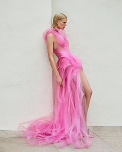 2.5 Inch 5Cm Lông Ngựa Bện Cắt Màu Cứng Crinoline <span class=keywords><strong>Polyester</strong></span> Cho Couture Áo Vật Chở Và Điêu Khắc Thiết Kế - Product Image 1