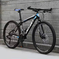 Vélo de montagne à cadre en acier rapide, jantes en alliage d'aluminium, freins à disque 21 vitesses, tailles de roues 26/29, fourche à suspension