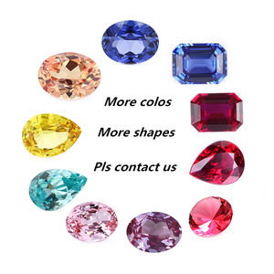 Pierres précieuses cultivées en laboratoire taille ovale émeraude de laboratoire 3x4-6x10 0.1ct-1.5ct taille synthétique couleur Columbia en vente - Product Image 4