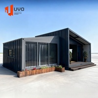 Maison conteneur modulaire UVO avec toit en pente 40 pieds, villa de luxe, cabane de villégiature, bureau préfabriqué, maison CE AS NZS pour les États-Unis, l'Australie et la Nouvelle-Zélande