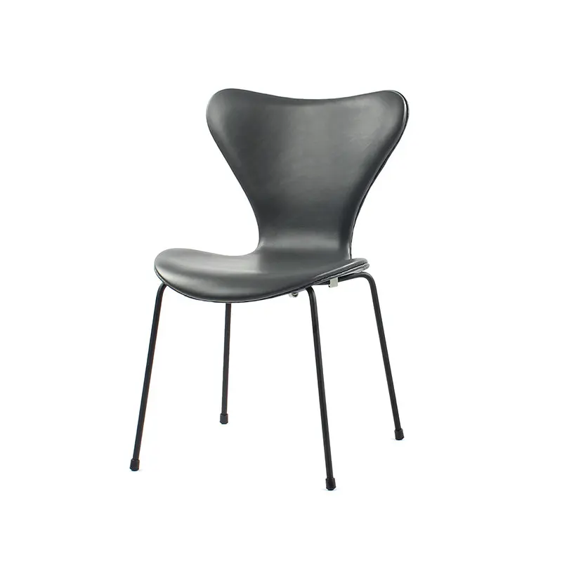 Moderner Replica Design Metalls tuhl Pulver beschichteter Stahl und Sperrholz Sieben Stuhl für Wohn möbel