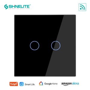 Filo neutro e filo singolo UK <span class=keywords><strong>2</strong></span> <span class=keywords><strong>Gang</strong></span> controllo vocale Smart WIFI <span class=keywords><strong>Switch</strong></span> con Alexa e Google Home light <span class=keywords><strong>switch</strong></span> - Product Image 5