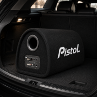 Subwoofer de voiture actif 8, 10 et 12 pouces, tube tunnel, amplificateur intégré, entrée RCA 12V haute sensibilité, gain LPF, caisson de basses audio pour voiture