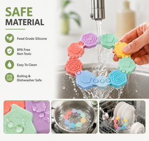 <span class=keywords><strong>Bracelet</strong></span> de dentition personnalisé en silicone, jouet de dentition pour bébé à assembler soi-même, <span class=keywords><strong>bracelet</strong></span> à mâcher pour nourrisson en silicone de qualité alimentaire, OEM - Product Image 4