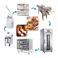 Ligne de production de bagels à haut rendement, machine à façonner les simit, équipement de découpe de pâte, four tunnel, machine à faire bouillir pour usine