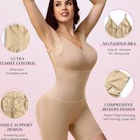 Combinaison Gainante Grande Taille Sans Coutures Respirante Contrôle Ventre Effet Remonte-Fesses pour Femmes
