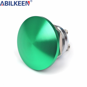 Interruptor de botón pulsador de Metal de 22mm, 5V, 12V, 24V, resistente al agua, cabeza de hongo momentánea, interruptor de botón pulsador de acero inoxidable - Product Image 1