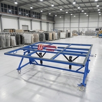 Chariot de transport de dalles en acier Speedone FBYS-F avec protection en caoutchouc pour le manutention de comptoirs en granit, marbre et quartz en extérieur