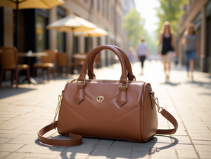 Borsa tote rotonda da donna in PU, tinta unita, per uso quotidiano, per tutte le stagioni - Product Image 2