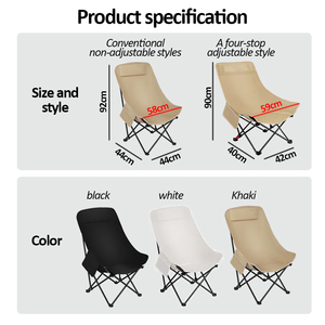 Silla de luna de playa plegable grande de gran tamaño de diseño moderno, portátil para pesca al aire libre, muebles de jardín para acampar para hoteles - Product Image 2