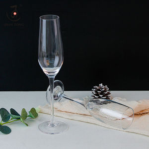 Flûtes <span class=keywords><strong>à</strong></span> champagne en verre de 220 ml, personnalisables avec logo gravé, en gros, pour mariage et restaurant - Product Image 6
