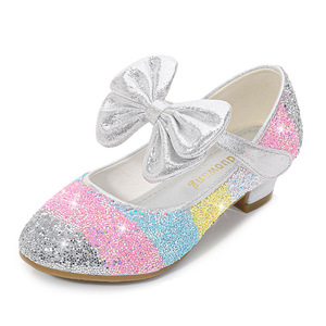 Kids Sequined Party Dress Shoes <strong>for</strong> <strong>Teen</strong> Girls Breathable Leather Princess Shoes with Soft round Toe and High <strong>Heels</strong> <strong>for</strong> Spring - Product Image 5