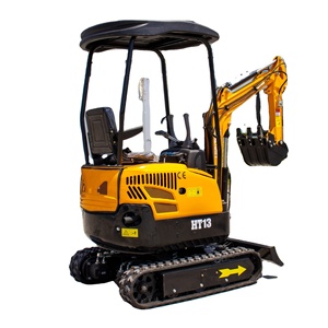 Mini-excavatrice HT12, machine de terrassement, 1 tonne, petite excavatrice hydraulique sur chenilles, micro-mini-excavatrice, prix en Chine - Product Image 1