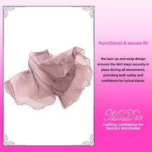 Jupe <span class=keywords><strong>de</strong></span> <span class=keywords><strong>danse</strong></span> lyrique MiDee pour femmes adultes avec laçage réglable et enveloppement pour les spectacles sur scène et l'entraînement en <span class=keywords><strong>studio</strong></span> - Product Image 3