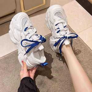 Zapatos deportivos de mujer de alta calidad con suela gruesa, transpirables y resistentes al desgaste, con cordones, para todas las estaciones, cómodos para caminar. - Product Image 4