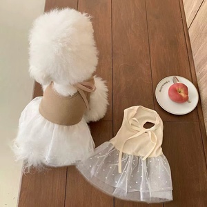 Vestido de Tul con Lazo y Puntos <span class=keywords><strong>para</strong></span> Mascotas, Falda Tutú sin Mangas <span class=keywords><strong>para</strong></span> Perros y <span class=keywords><strong>Gatos</strong></span> Pequeños - Product Image 2