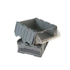 Kích thước tùy chỉnh Thùng nhựa xếp chồng & lồng nhựa di chuyển hộp kèm theo nắp Tote hộp lưu trữ <span class=keywords><strong>container</strong></span> doanh thu Thùng với nắp - Product Image 5