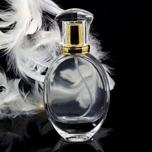 Flacon pulvérisateur en verre vide rechargeable de 30 ml, format voyage, carré plat, à brume fine, pour emballage de parfum vintage - Product Image 1