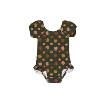 Maillot de bain une pièce à manches bouffantes pour bébé fille maillot de bain rayons UV protection contre les éruptions cutanées florales pour enfants 2023